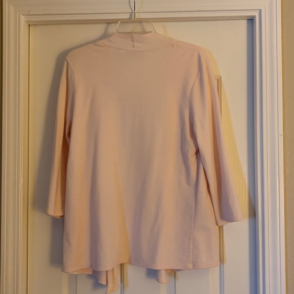 Chico’s weekend Women's Light Pink Open Front Cardigan size 1 (m) like new - Picture 4 of 4